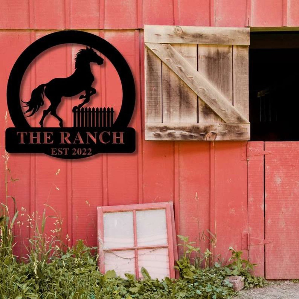 Farm Metal Sign, Custom Horse Ranch Sign Metal Farm Ranch Sign Horse Lover
