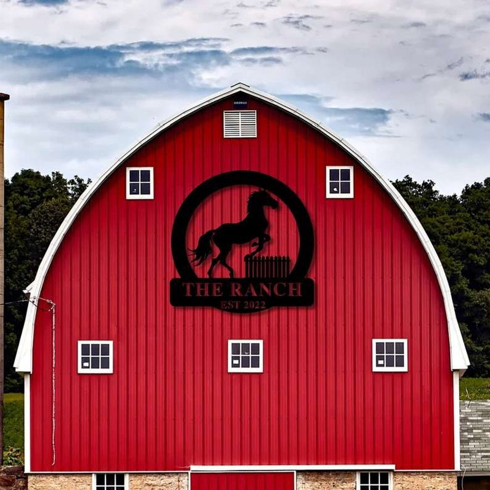 Farm Metal Sign, Custom Horse Ranch Sign Metal Farm Ranch Sign Horse Lover