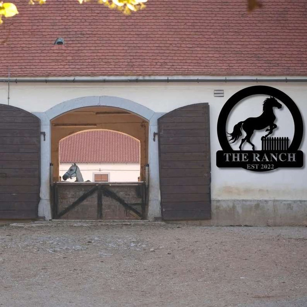 Farm Metal Sign, Custom Horse Ranch Sign Metal Farm Ranch Sign Horse Lover