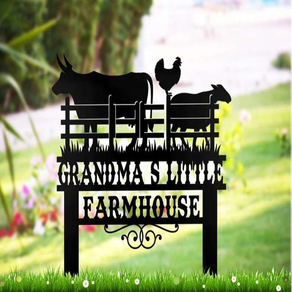 Farm Metal Sign, Custom Metal Farm Sign Decor Farm Animals Farmhouse Sign Farmer Gift