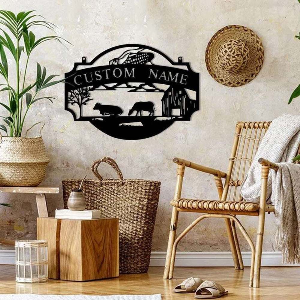 Farm Metal Sign, Custom Metal Farm Sign Farmhouse Decor