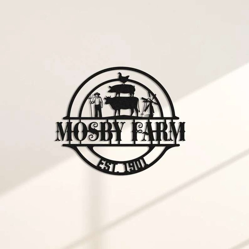 Farm Metal Sign, Custom Metal Farm Sign Ranch Sign Farmhouse Decor Farmer Gift