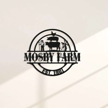 Farm Metal Sign, Custom Metal Farm Sign Ranch Sign Farmhouse Decor Farmer Gift