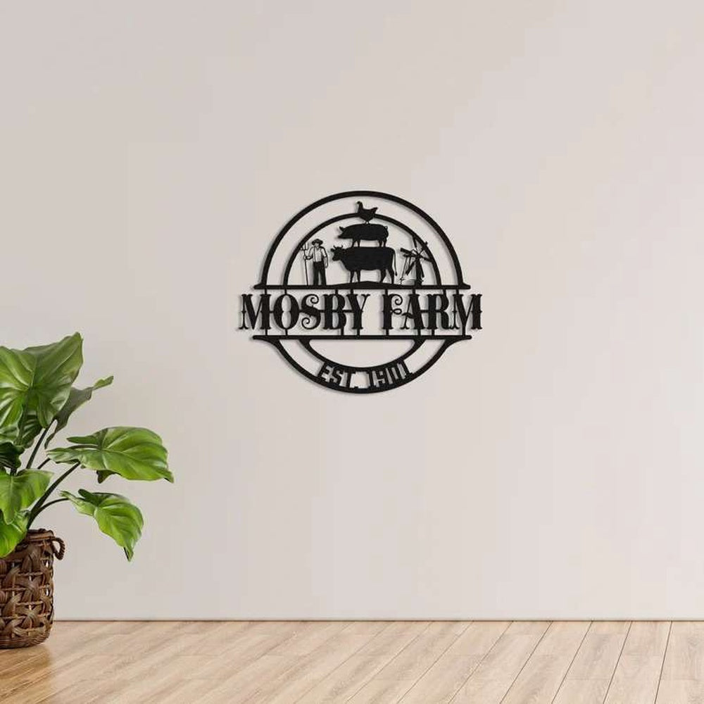 Farm Metal Sign, Custom Metal Farm Sign Ranch Sign Farmhouse Decor Farmer Gift