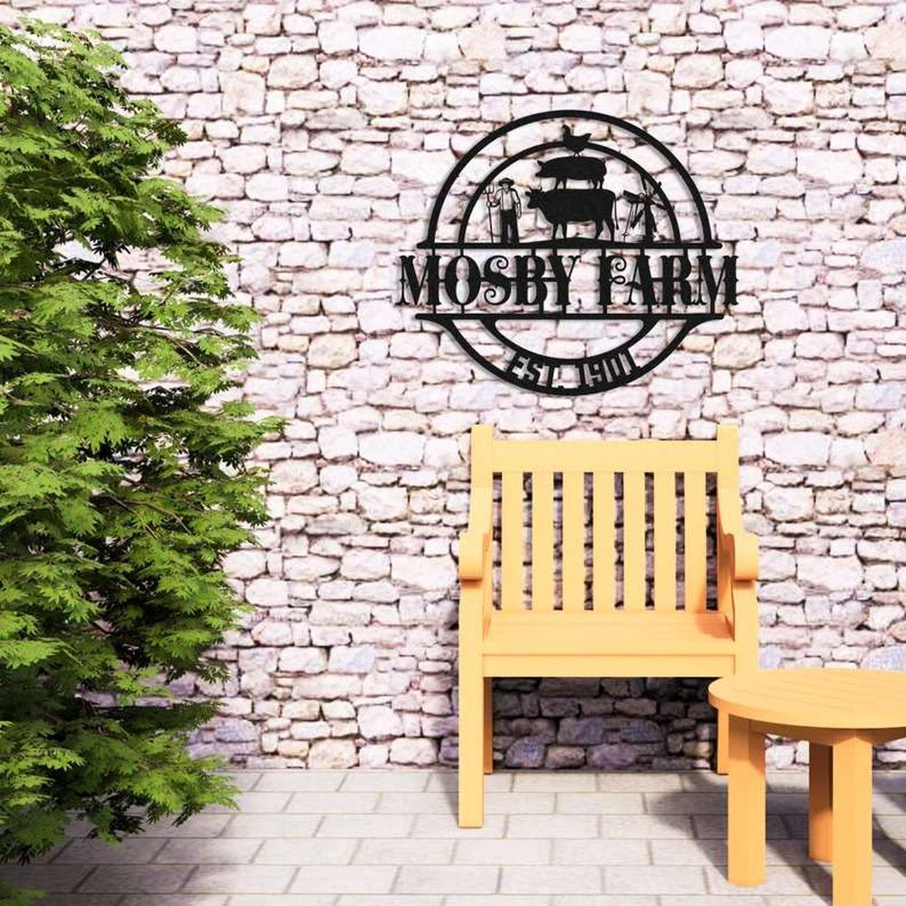 Farm Metal Sign, Custom Metal Farm Sign Ranch Sign Farmhouse Decor Farmer Gift