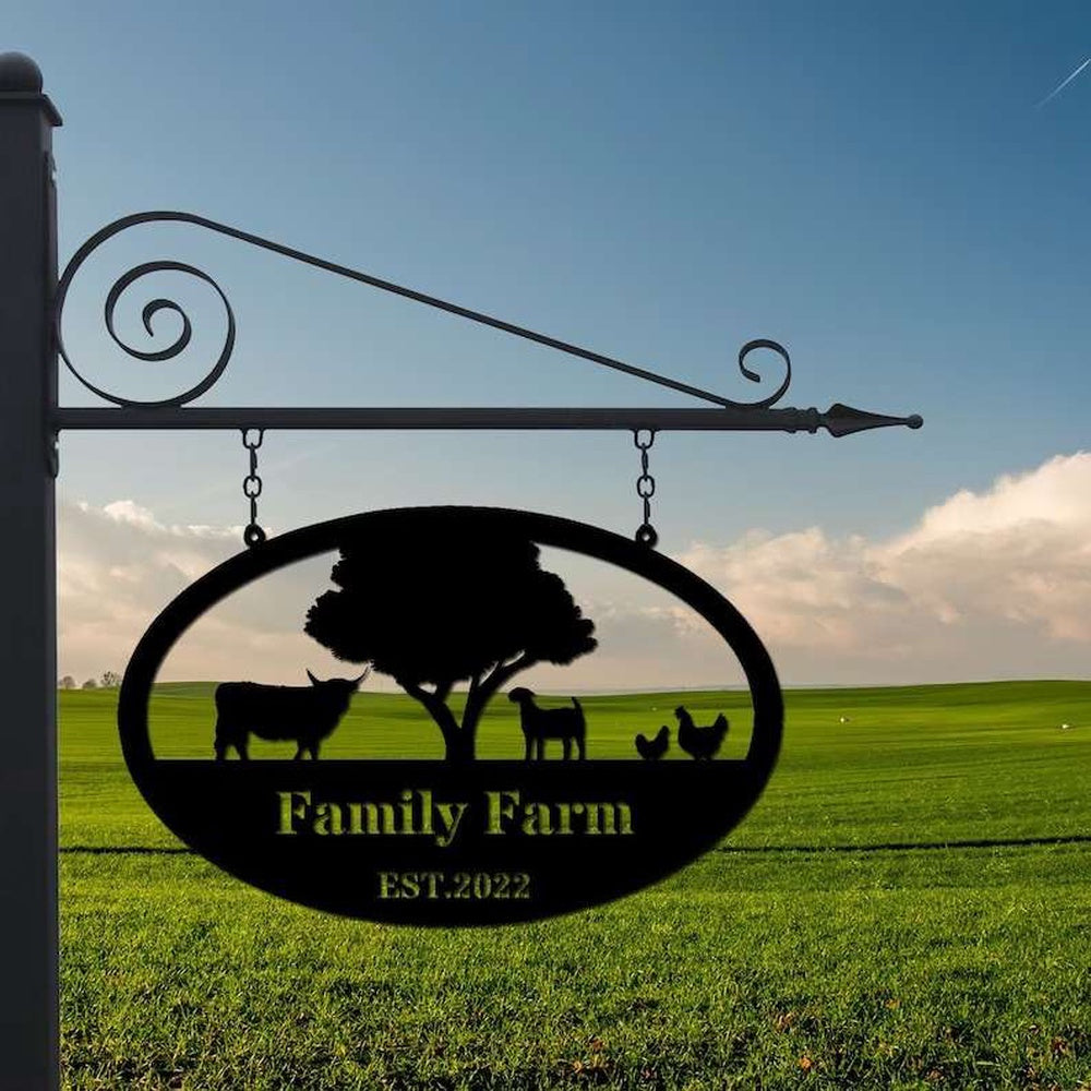 Farm Metal Sign, Custom Metal Farmhouse Sign Farm Outdoor Ranch Sign