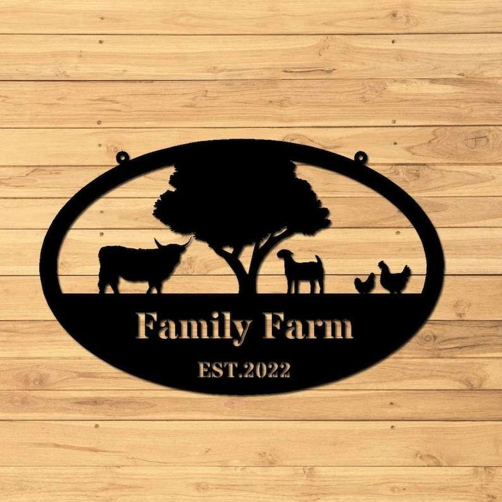 Farm Metal Sign, Custom Metal Farmhouse Sign Farm Outdoor Ranch Sign