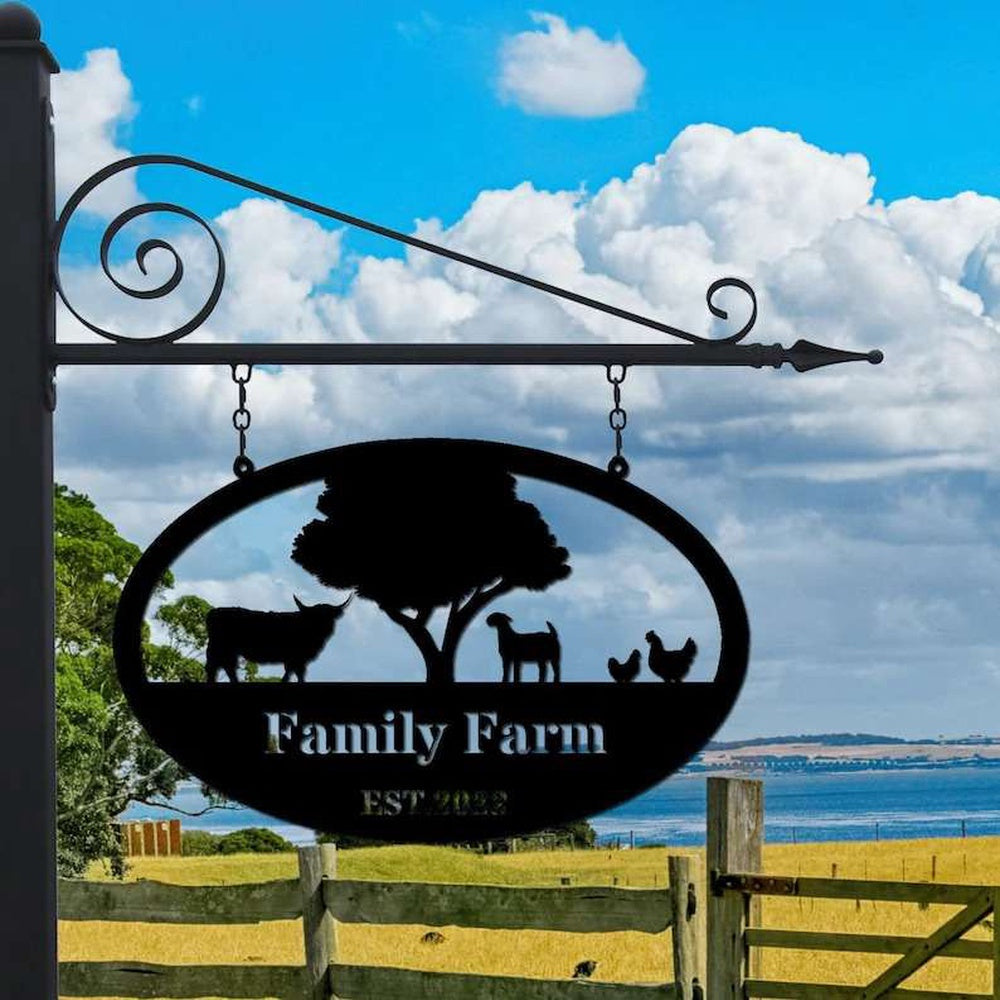 Farm Metal Sign, Custom Metal Farmhouse Sign Farm Outdoor Ranch Sign