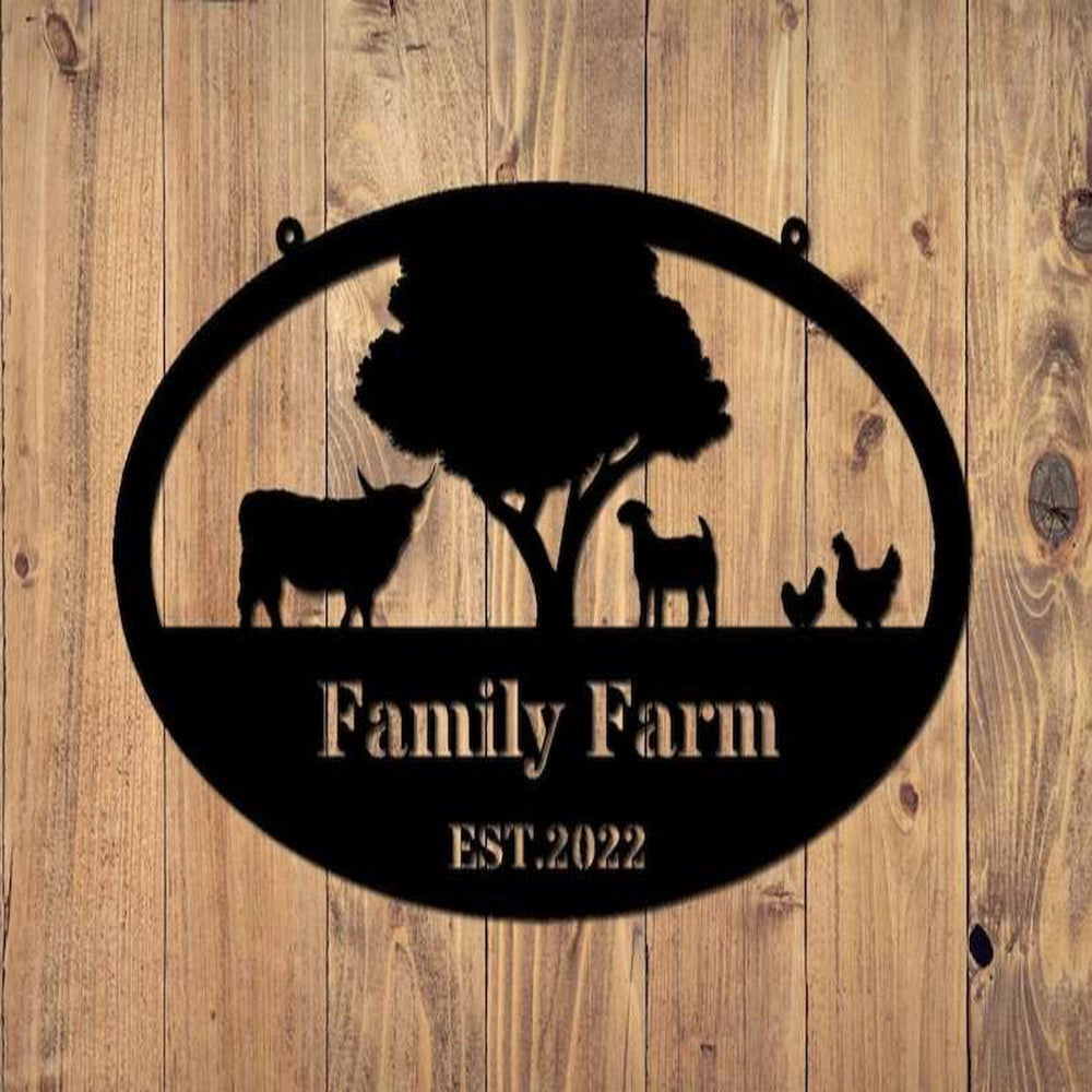 Farm Metal Sign, Custom Metal Farmhouse Sign Farm Outdoor Ranch Sign