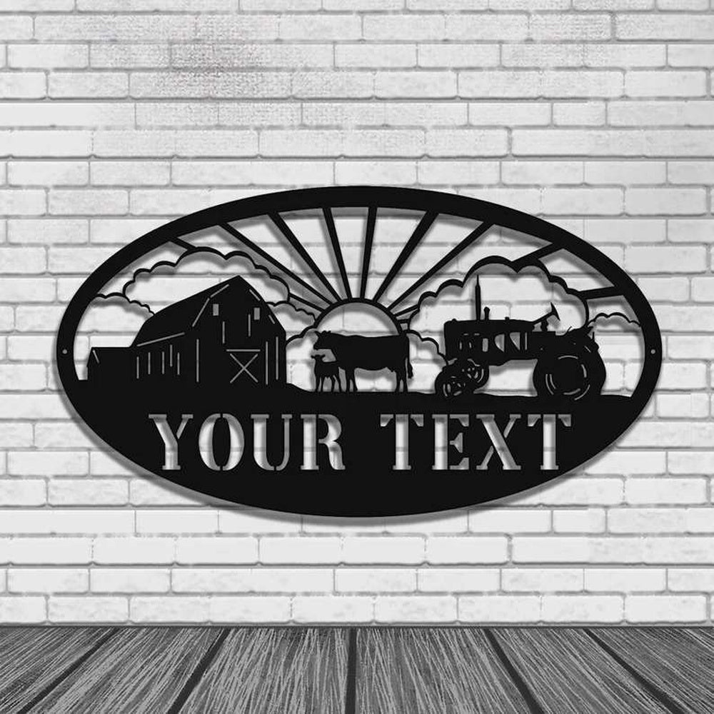 Farm Metal Sign, Custom Metal Rustic Farm Sign Farmhouse