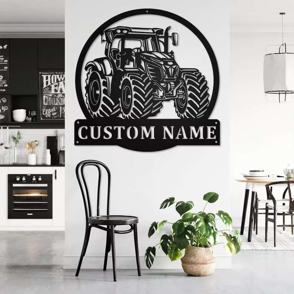 Farm Metal Sign, Custom Tractor Farm Name Home Sign Decor