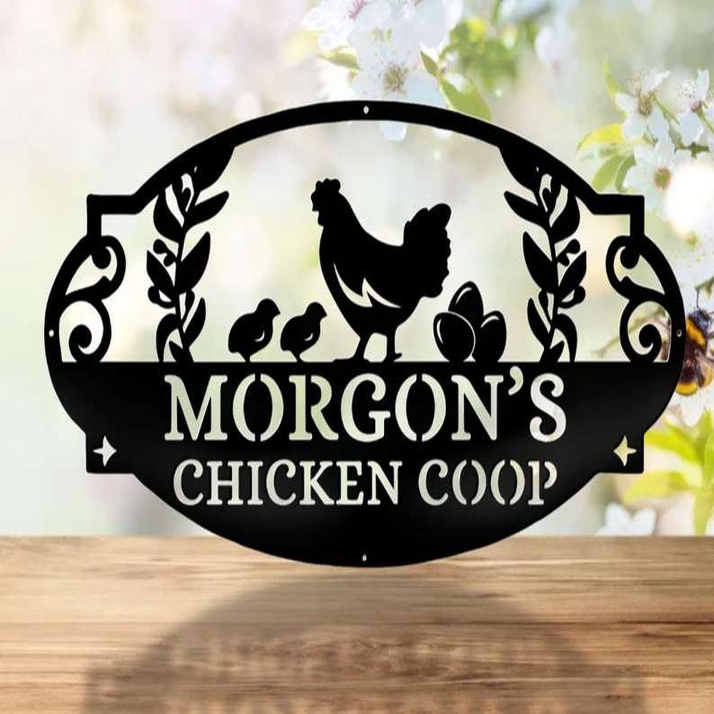 Farm Metal Sign, Customize Hen Chicken House Metal Farm Sign Poultry Rooster Chicken Coop