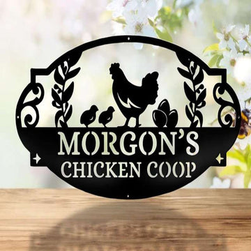 Farm Metal Sign, Customize Hen Chicken House Metal Farm Sign Poultry Rooster Chicken Coop