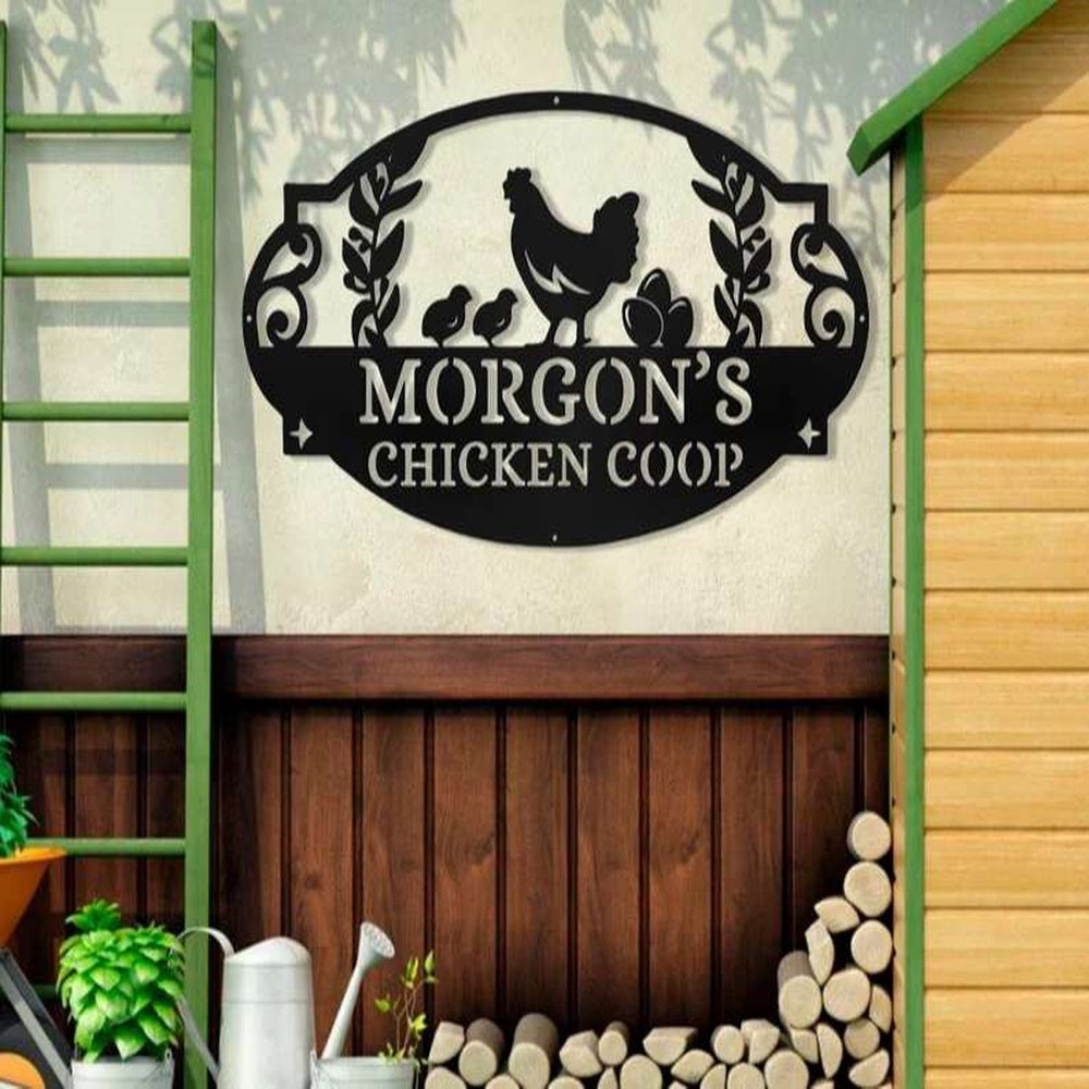Farm Metal Sign, Customize Hen Chicken House Metal Farm Sign Poultry Rooster Chicken Coop