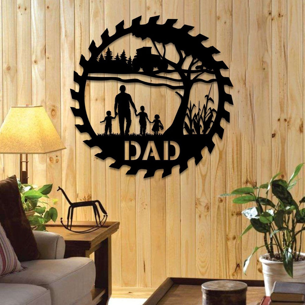 Farm Metal Sign, Customized Dad And Children Metal Farm Sign, Barn, Ranch Steel Art, Personalized Metal Farm Signs