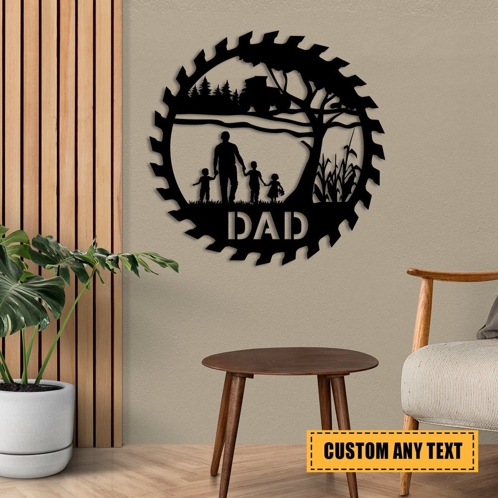 Farm Metal Sign, Customized Dad And Children Metal Farm Sign, Barn, Ranch Steel Art, Personalized Metal Farm Signs