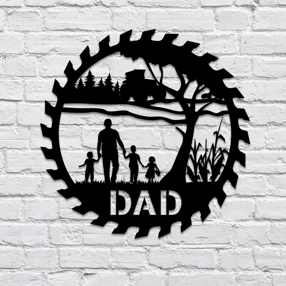 Farm Metal Sign, Customized Dad And Children Metal Farm Sign, Barn, Ranch Steel Art, Personalized Metal Farm Signs