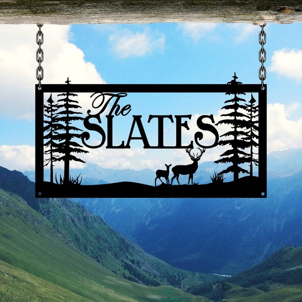 Farm Metal Sign, Deer Forest Wildlife Nature Custom Metal Signs