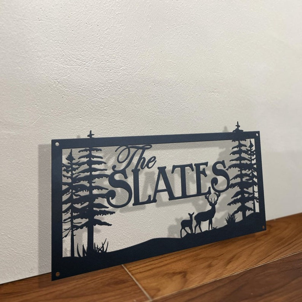 Farm Metal Sign, Deer Forest Wildlife Nature Custom Metal Signs