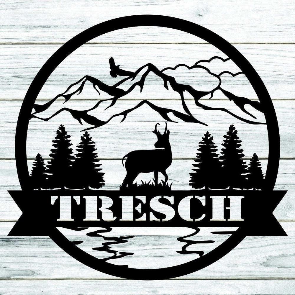 Farm Metal Sign, Deer Sign, New Deer Antler Decor, Deer Hunter Gift, Deer Camp Sign, Personalized Metal Farm Signs