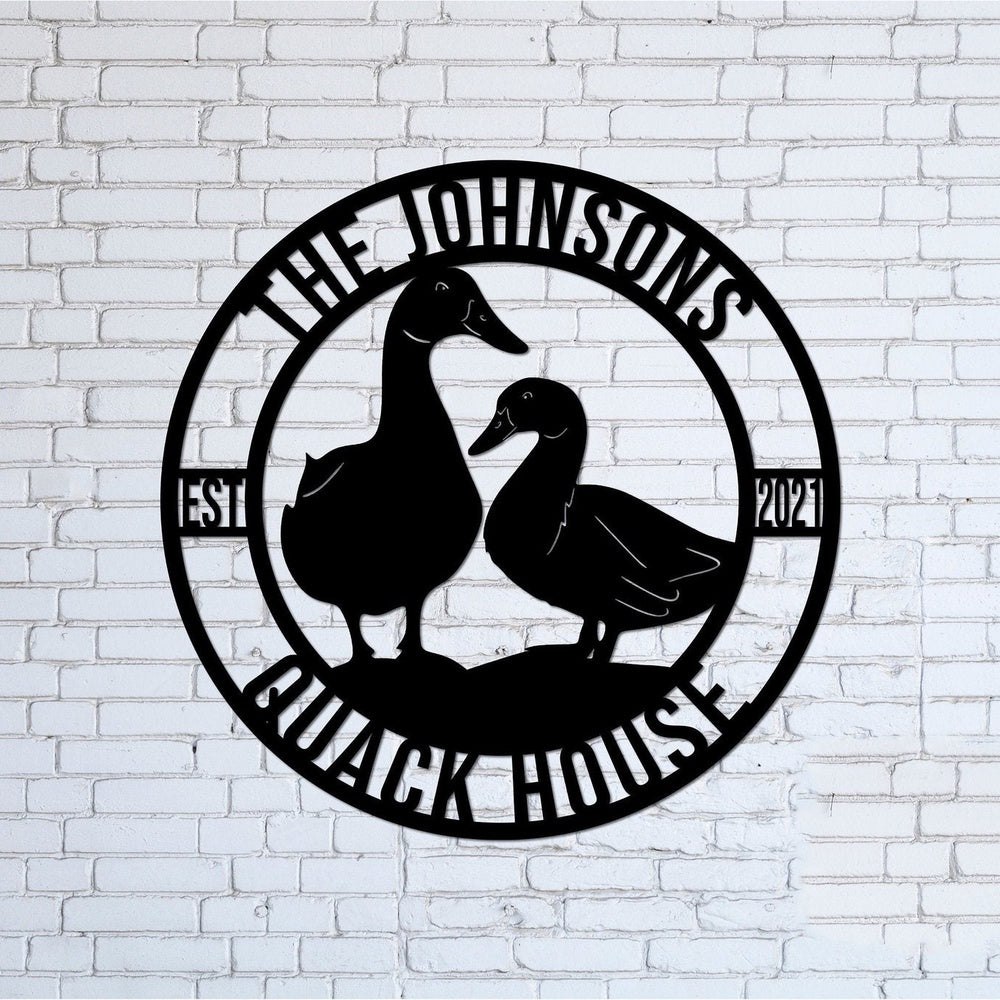 Farm Metal Sign, Duck Quack House Metal Signs, Quack House Sign, Duck Farm Metal Sign, Personalized Metal Farm Signs
