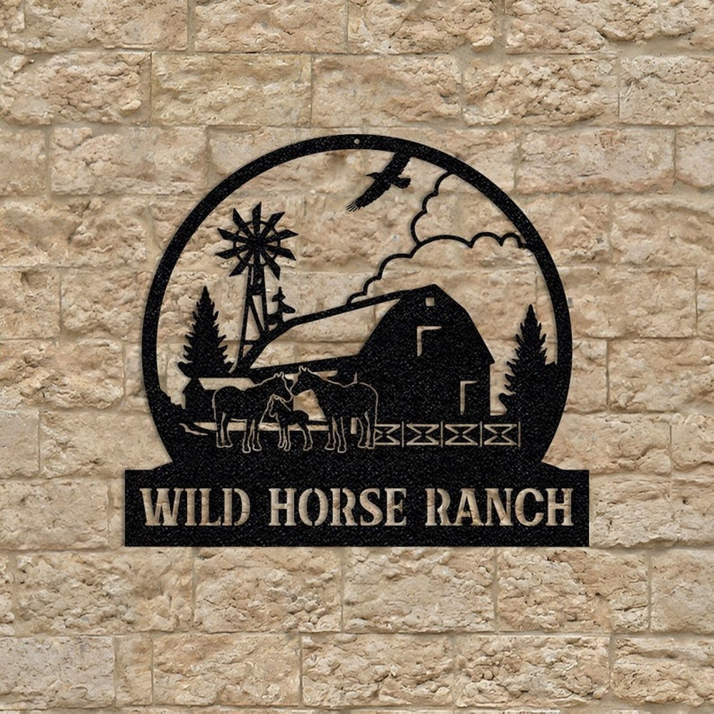 Farm Metal Sign, Farm Barn Horse Ranch Custom Metal Signs