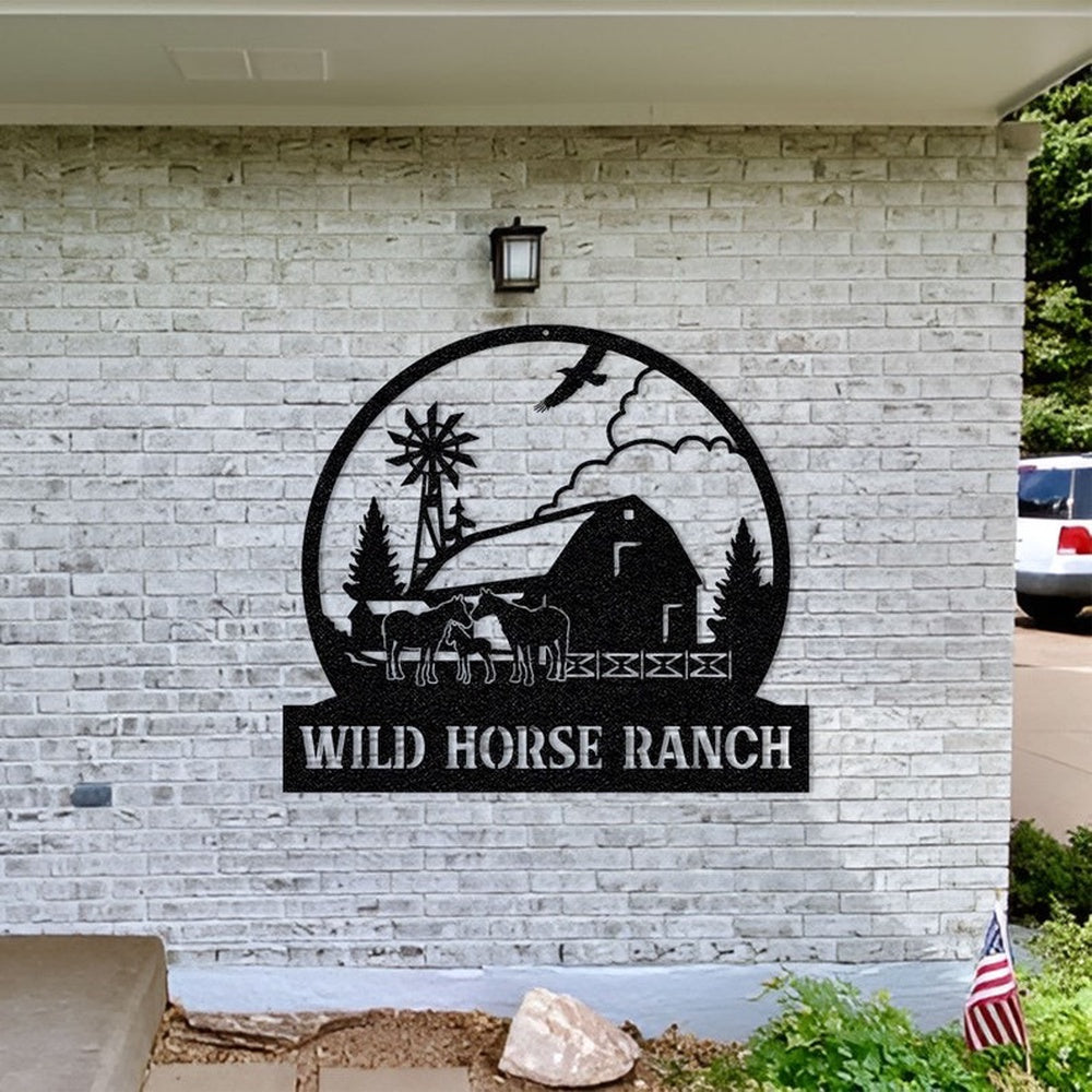 Farm Metal Sign, Farm Barn Horse Ranch Custom Metal Signs