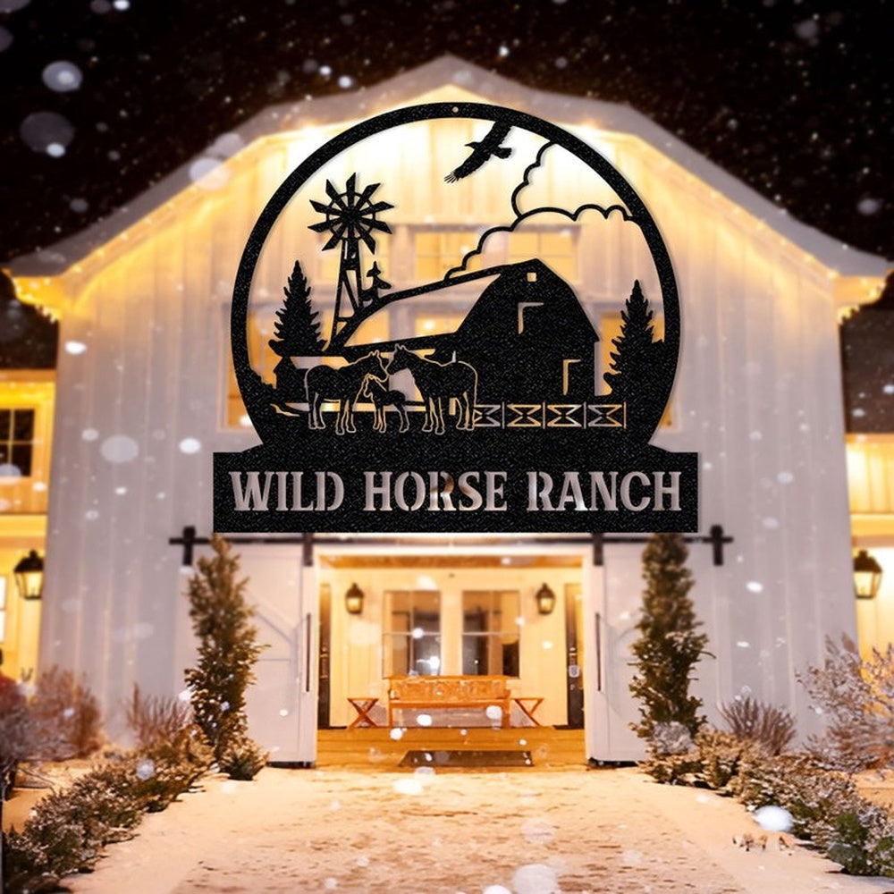 Farm Metal Sign, Farm Barn Horse Ranch Custom Metal Signs
