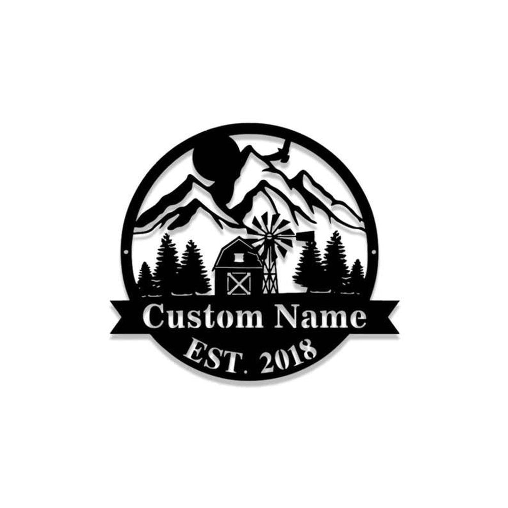Farm Metal Sign, Farm House Decor Ranch Sign Outdoor Personalized Metal Farm Sign