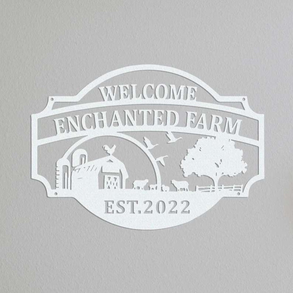 Farm Metal Sign, Farm House Wall Art Custom Metal Farm Sign