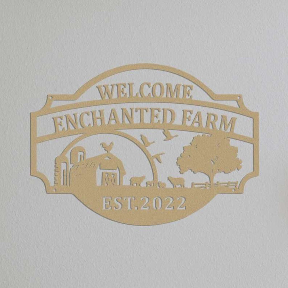 Farm Metal Sign, Farm House Wall Art Custom Metal Farm Sign