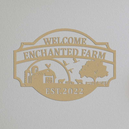 Farm Metal Sign, Farm House Wall Art Custom Metal Farm Sign