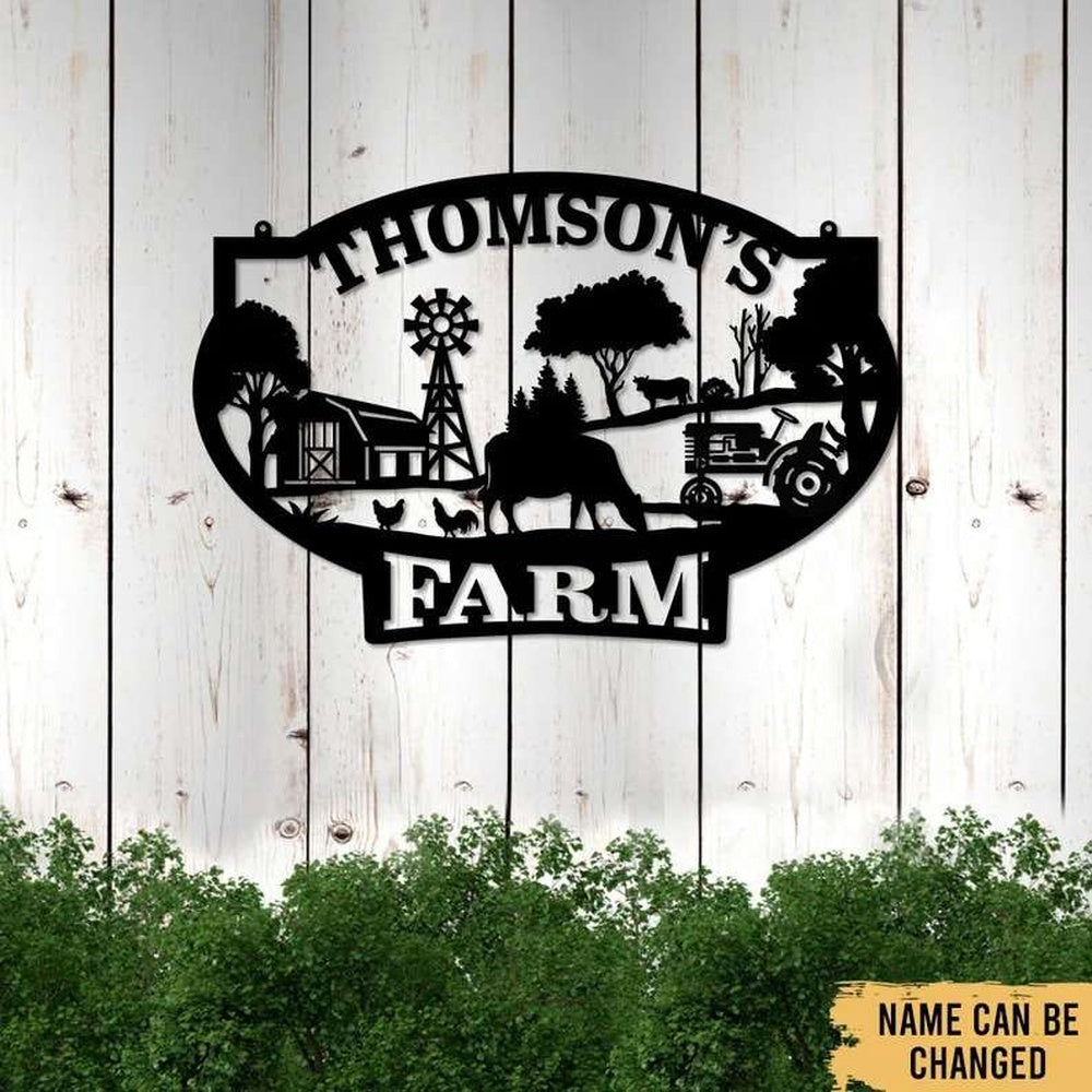 Farm Metal Sign, Farm Life Farmhouse Outdoor Decor Customized Metal Sign