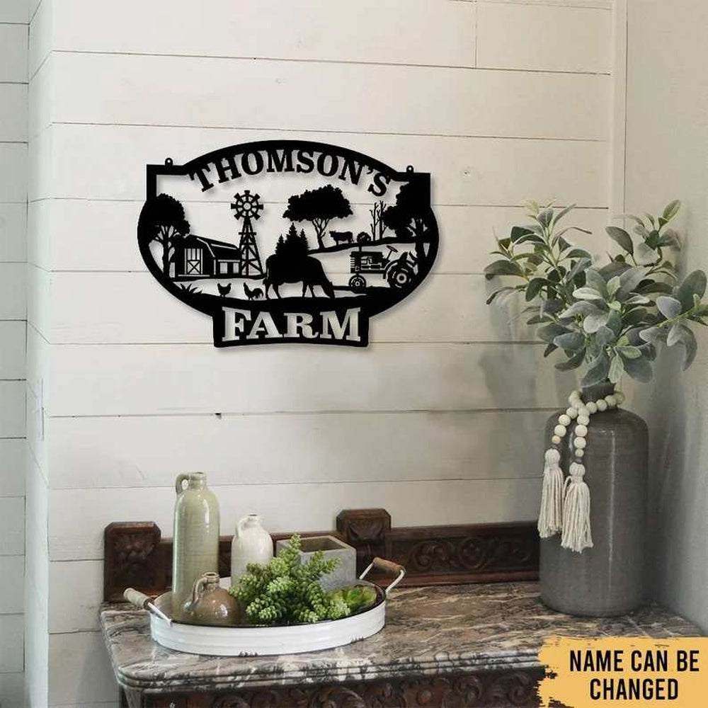 Farm Metal Sign, Farm Life Farmhouse Outdoor Decor Customized Metal Sign