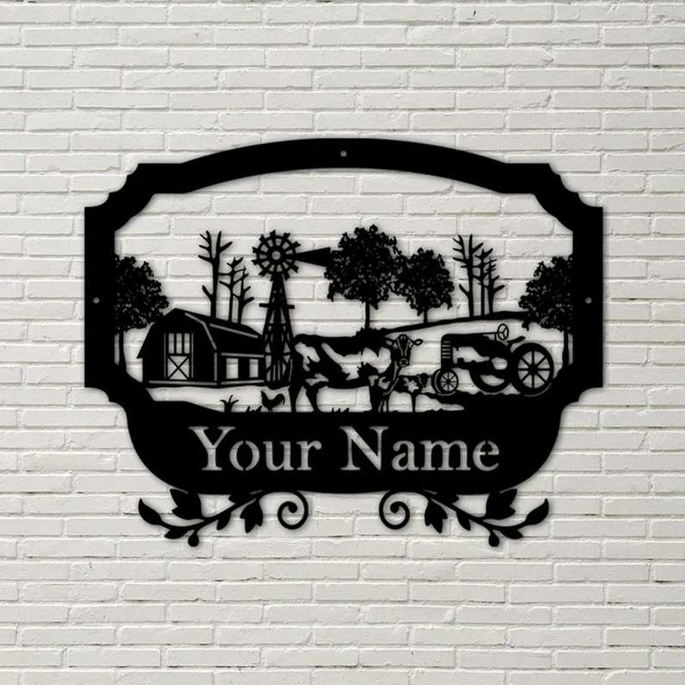 Farm Metal Sign, Farm Life Metal Sign Personalized Farmhouse Farm Decor Famer Gift