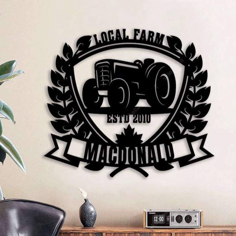 Farm Metal Sign, Farm Metal Sign Tractor Personalized Metal Farm Sign Farmhouse