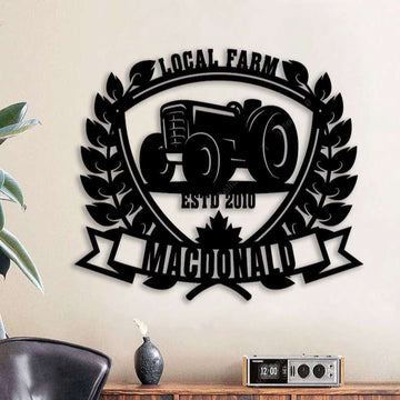Farm Metal Sign, Farm Metal Sign Tractor Personalized Metal Farm Sign Farmhouse