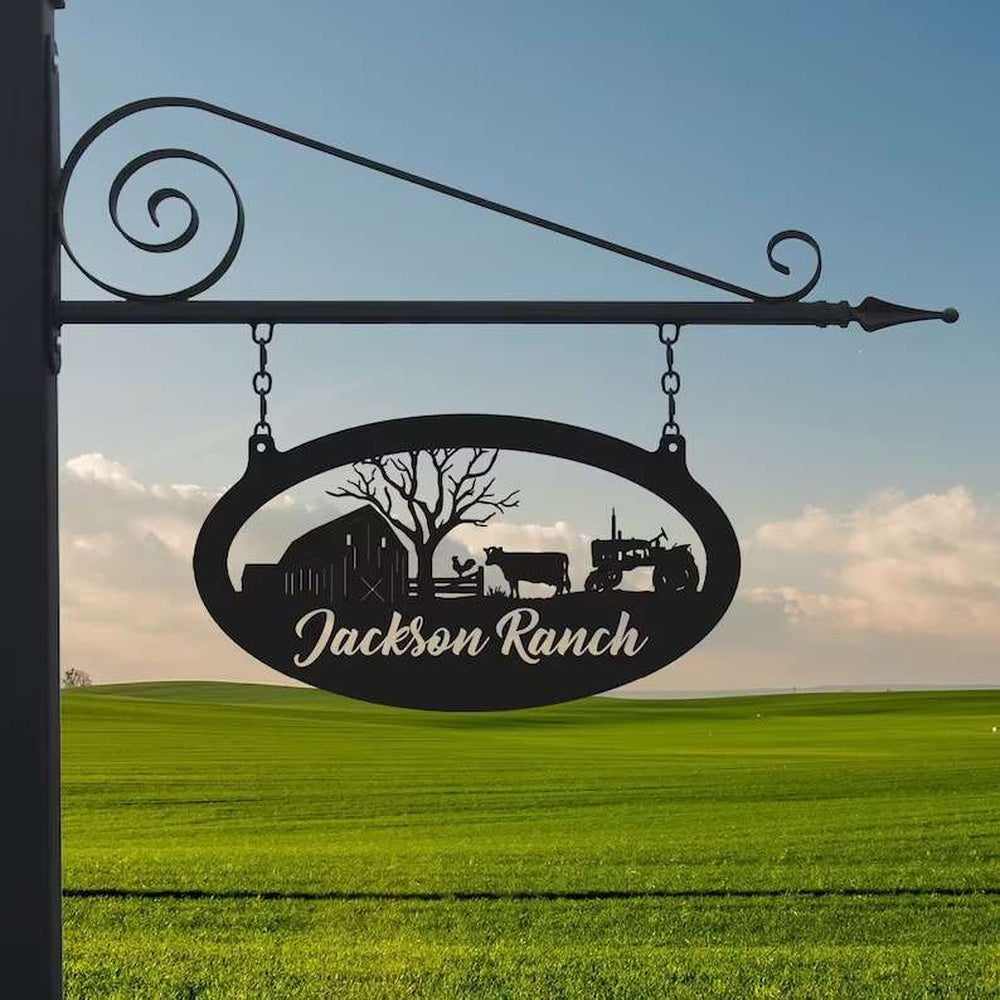 Farm Metal Sign, Farm Sign Barn Outdoor Farmhouse Decor Custom Metal Farm Sign Ranch