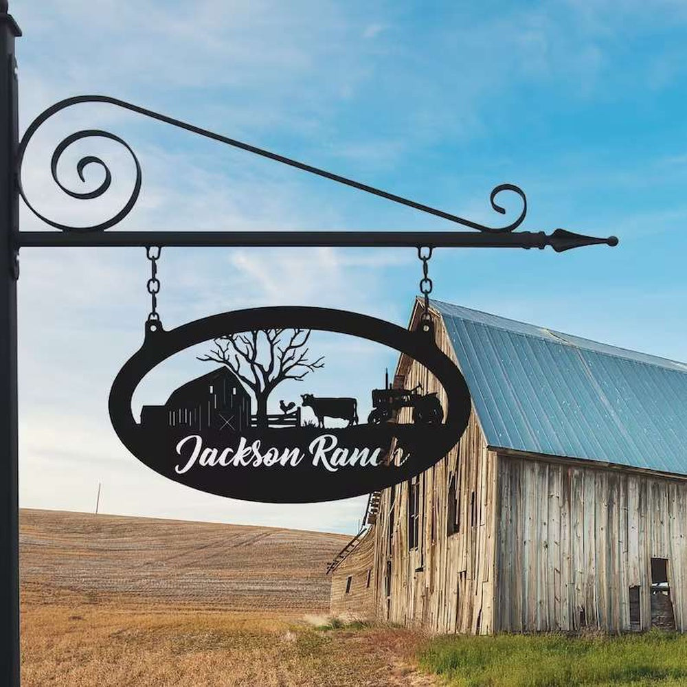 Farm Metal Sign, Farm Sign Barn Outdoor Farmhouse Decor Custom Metal Farm Sign Ranch