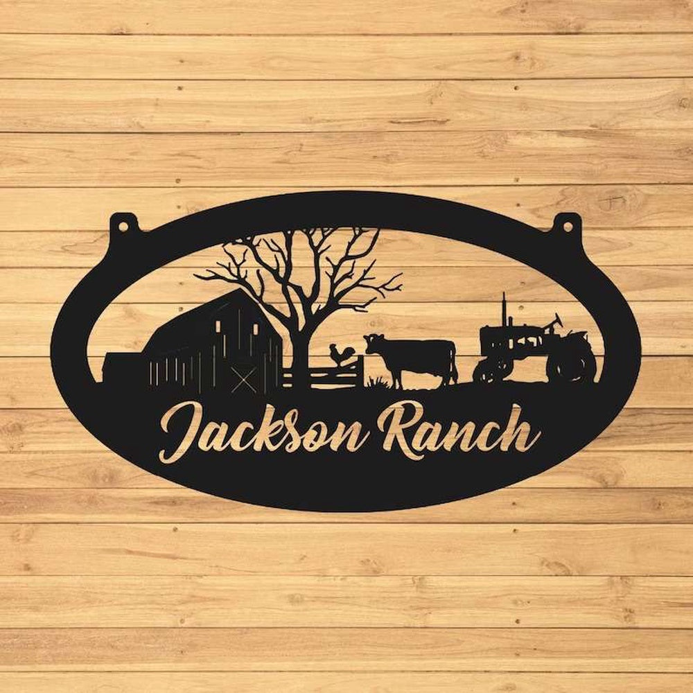 Farm Metal Sign, Farm Sign Barn Outdoor Farmhouse Decor Custom Metal Farm Sign Ranch