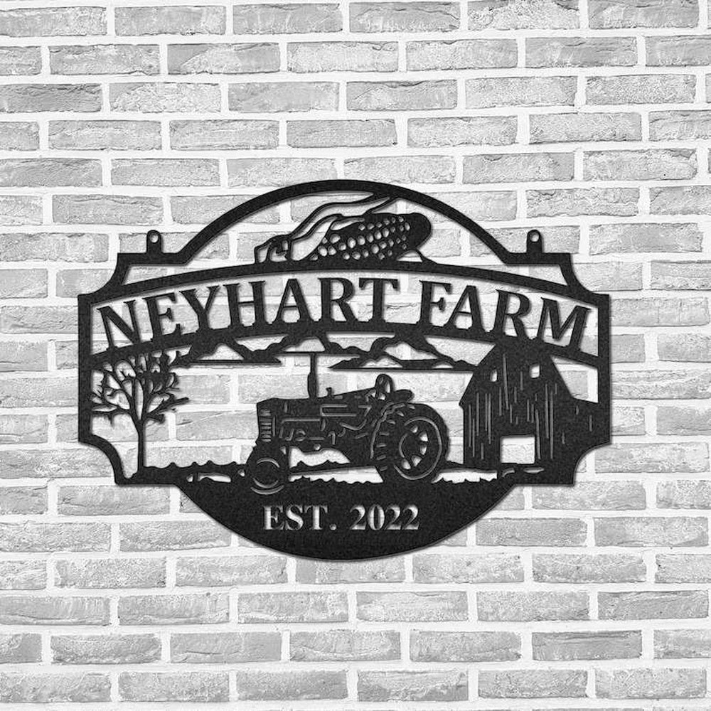 Farm Metal Sign, Farm Sign Outdoor Farmhouse Custom Metal Farm Sign
