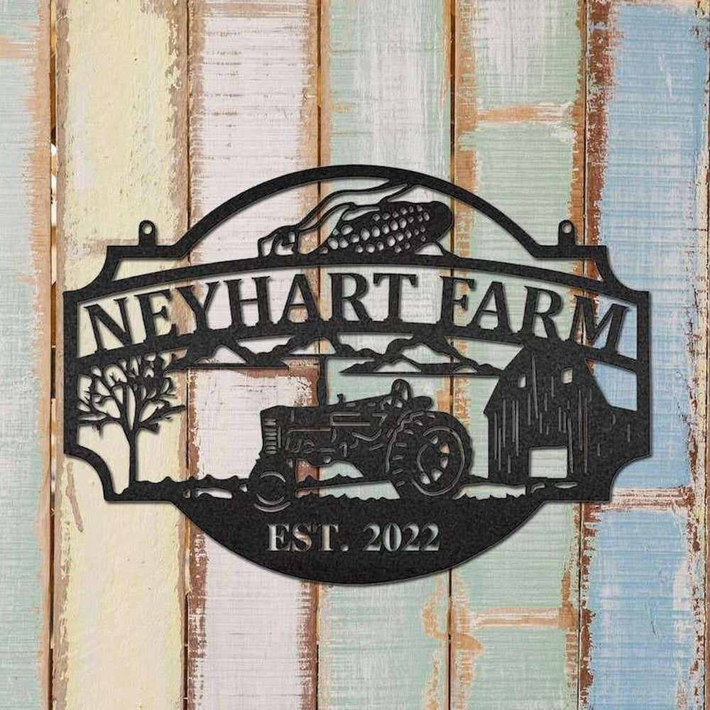 Farm Metal Sign, Farm Sign Outdoor Farmhouse Custom Metal Farm Sign