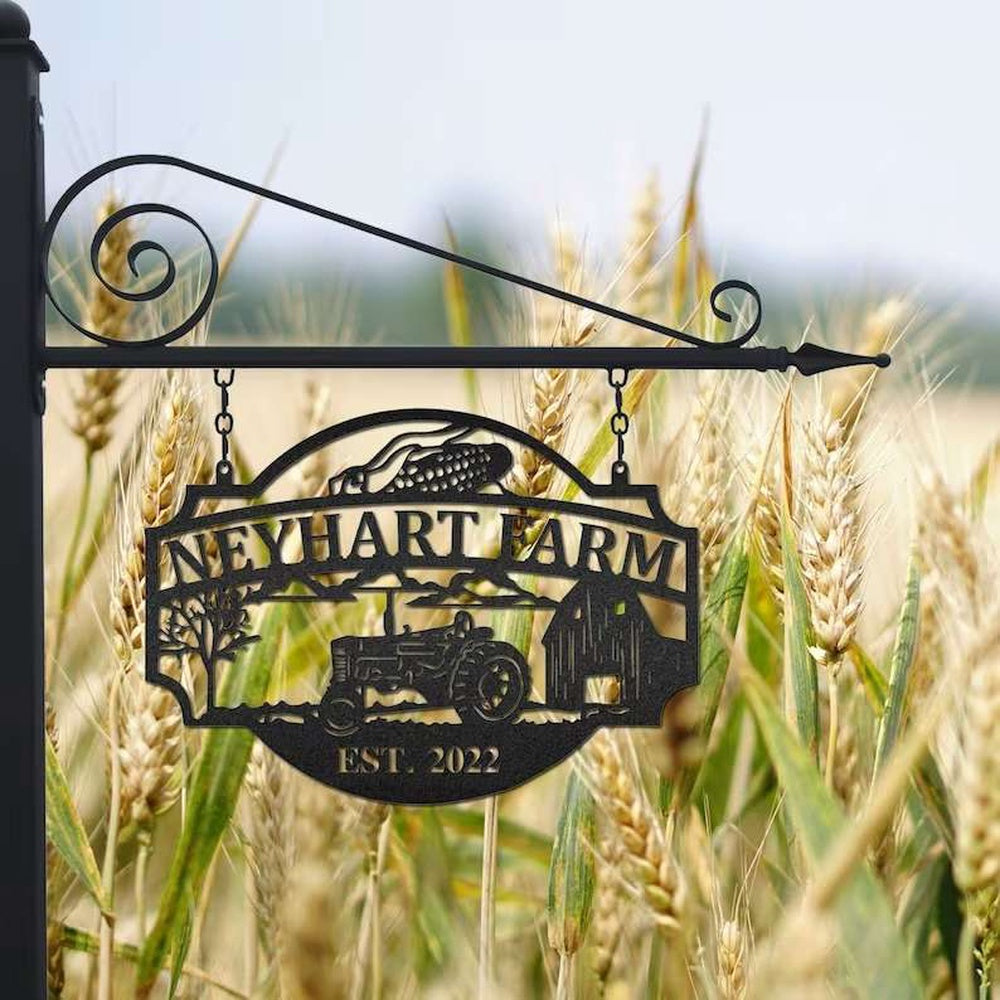 Farm Metal Sign, Farm Sign Outdoor Farmhouse Custom Metal Farm Sign