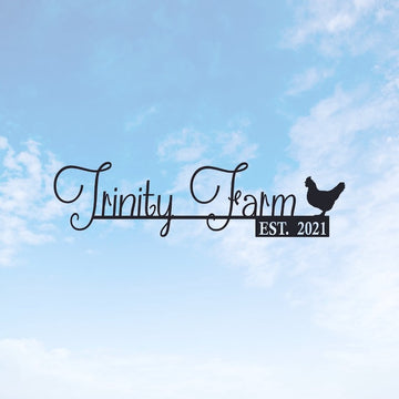 Farm Metal Sign, Farm Sign with Chicken Chicken Coop Custom Metal Signs