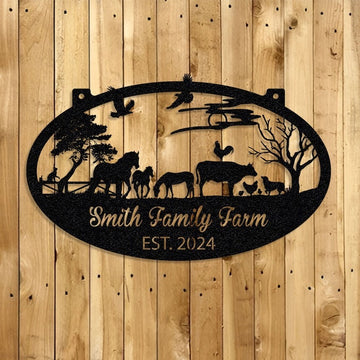 Farm Metal Sign, Farmhouse Barn Ranch Family Farm Custom Metal Signs