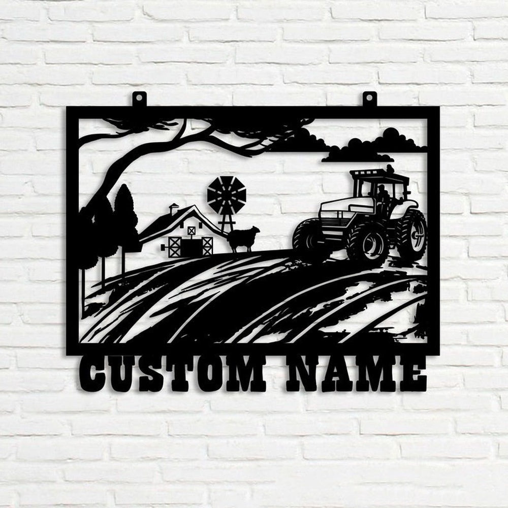 Farm Metal Sign, Farmstead Road Barn Tractor Farmhouse Custom Metal Signs