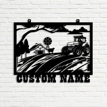 Farm Metal Sign, Farmstead Road Barn Tractor Farmhouse Custom Metal Signs