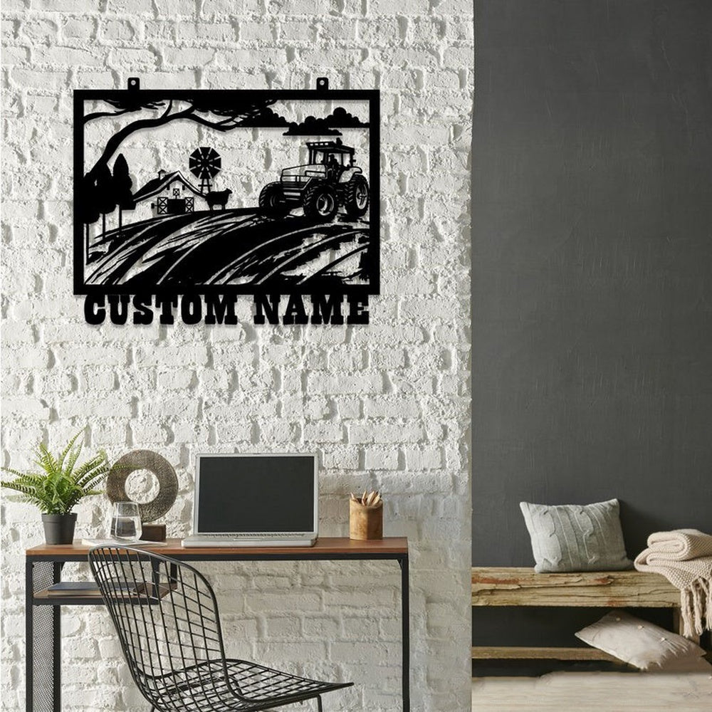 Farm Metal Sign, Farmstead Road Barn Tractor Farmhouse Custom Metal Signs