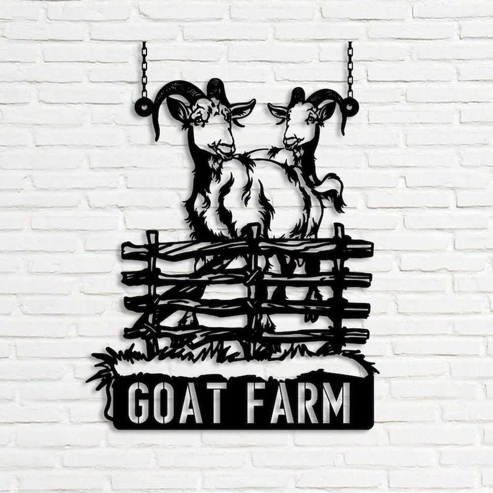 Farm Metal Sign, Goat Farm Custom Metal Signs