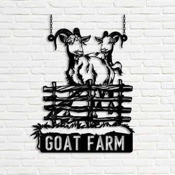 Farm Metal Sign, Goat Farm Custom Metal Signs